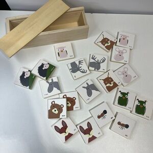 Kids Concept wooden animal memory game toy